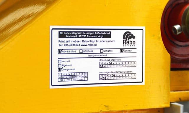 Keuringsstickers en Keuringsetiketten