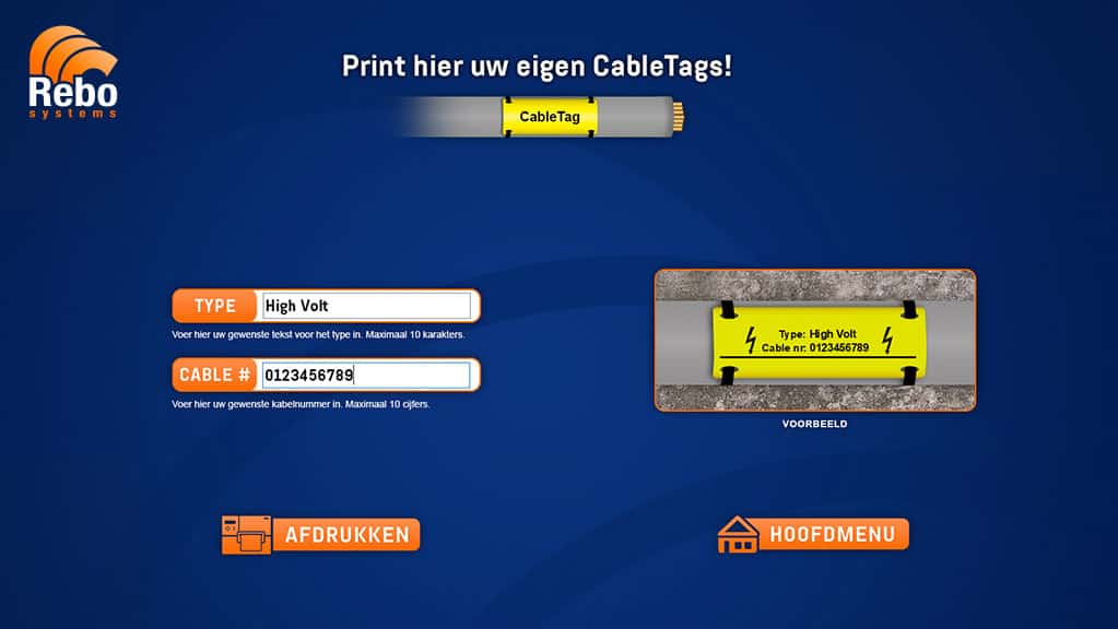 Cable Tags printing solution | NiceLabel Powerforms